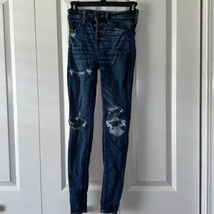 american eagle hi- rise jegging jeans